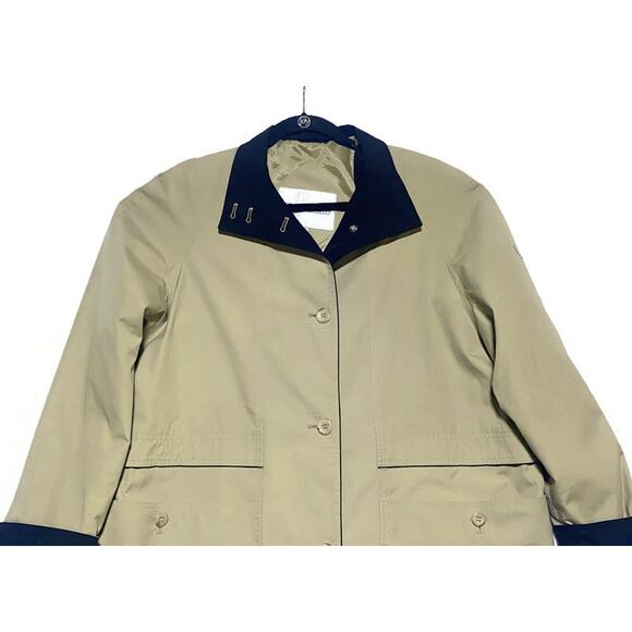 Amanda Smith Coat Women's Size 12 Brown Tan Button-Up Mid Length Lined - Picture 5 of 8